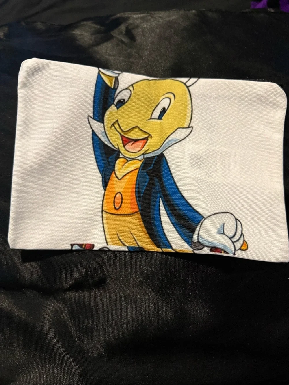 Jiminy Cricket Makeup Bag